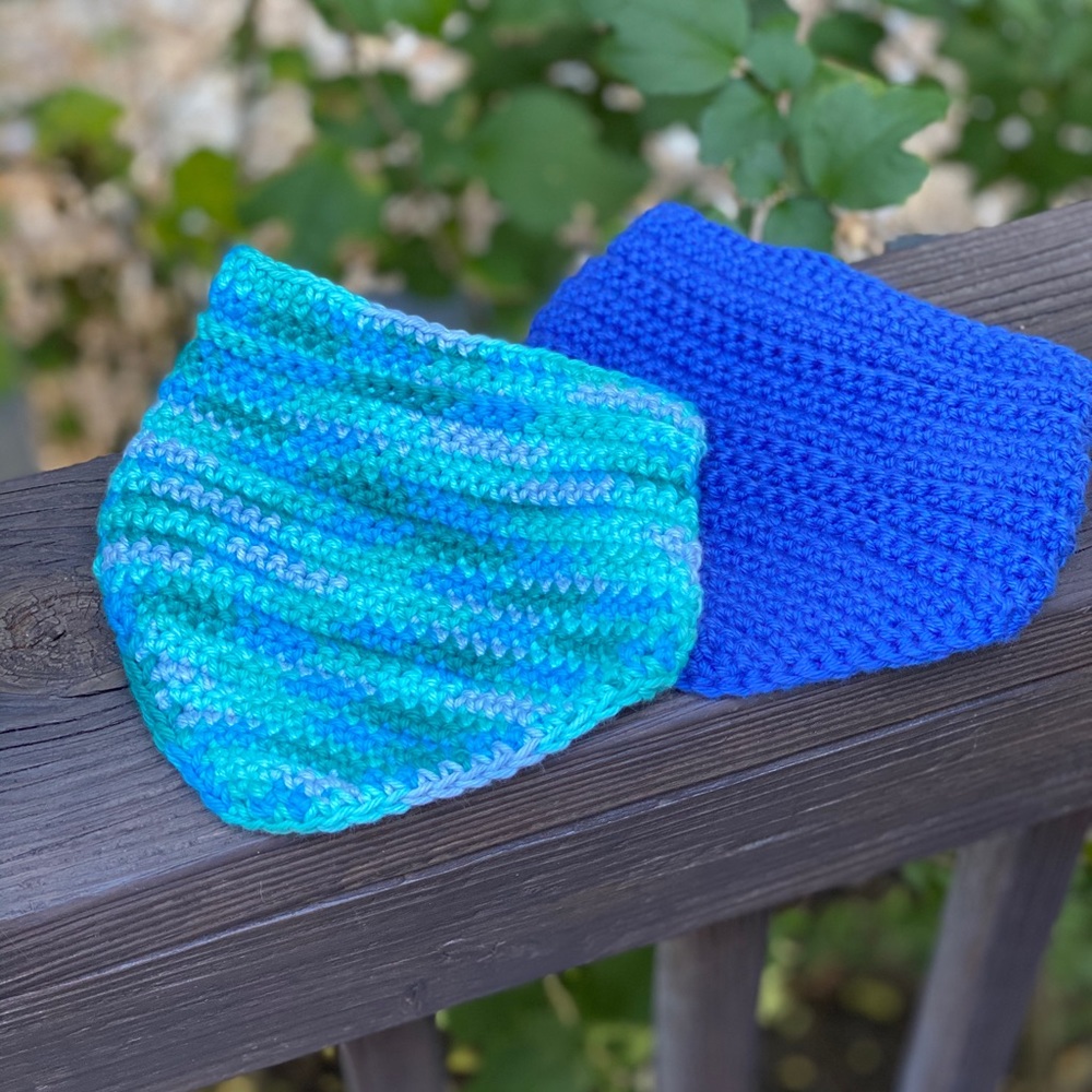 2 handmade baby boy drool bibs